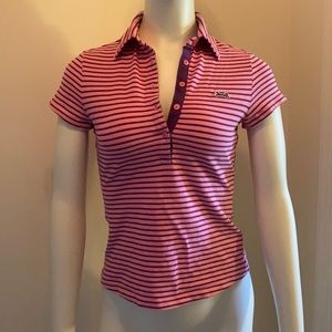 Pink striped Le TIGRE polo. Perfect for summer!